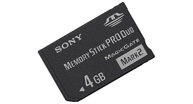 Memory Stick Pro Duo™ de 4GB Memory Stick Pro Duo™ de 4GB